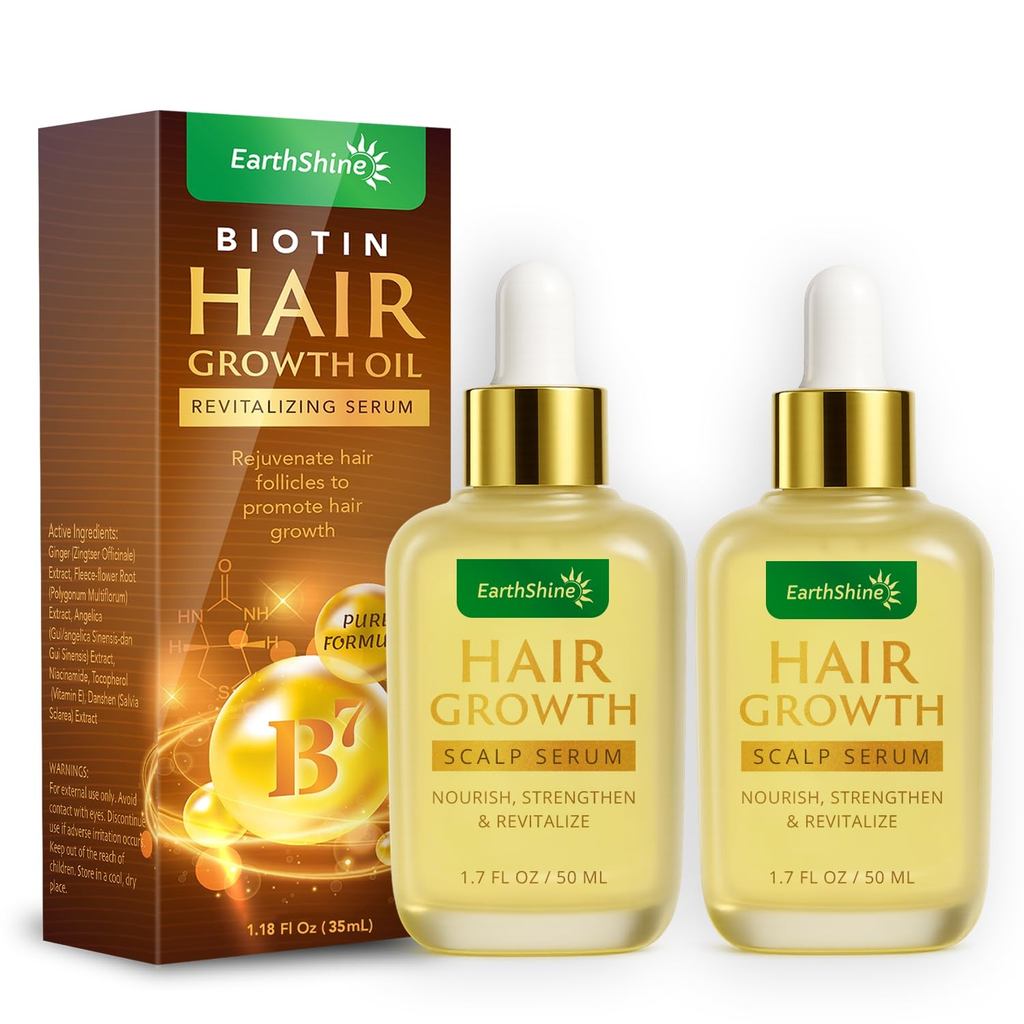 Hair Growth Serum Scalp Treatment: Scalp Serum with Rosemary, Multi-Peptide & Caffeine for Anti Hair