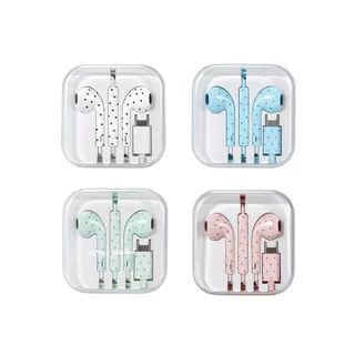 Y2K Trend Star Pattern Wired Earbuds อุปกรณ์เสริมโทรศัพท์น่ารัก In ear อินเทอร์เฟซ Type-C พร้อมรีโมทคอนโทรลลายดาว แบบพกพา น่ารัก และสีสันสดใส