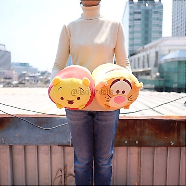 หมอนข้าง สั้น Pooh หมีพูห์ & Tigger เสือทิกเกอร์ Tsum Tsum ซูมซูม นุ่มนิ่ม 16นิ้ว