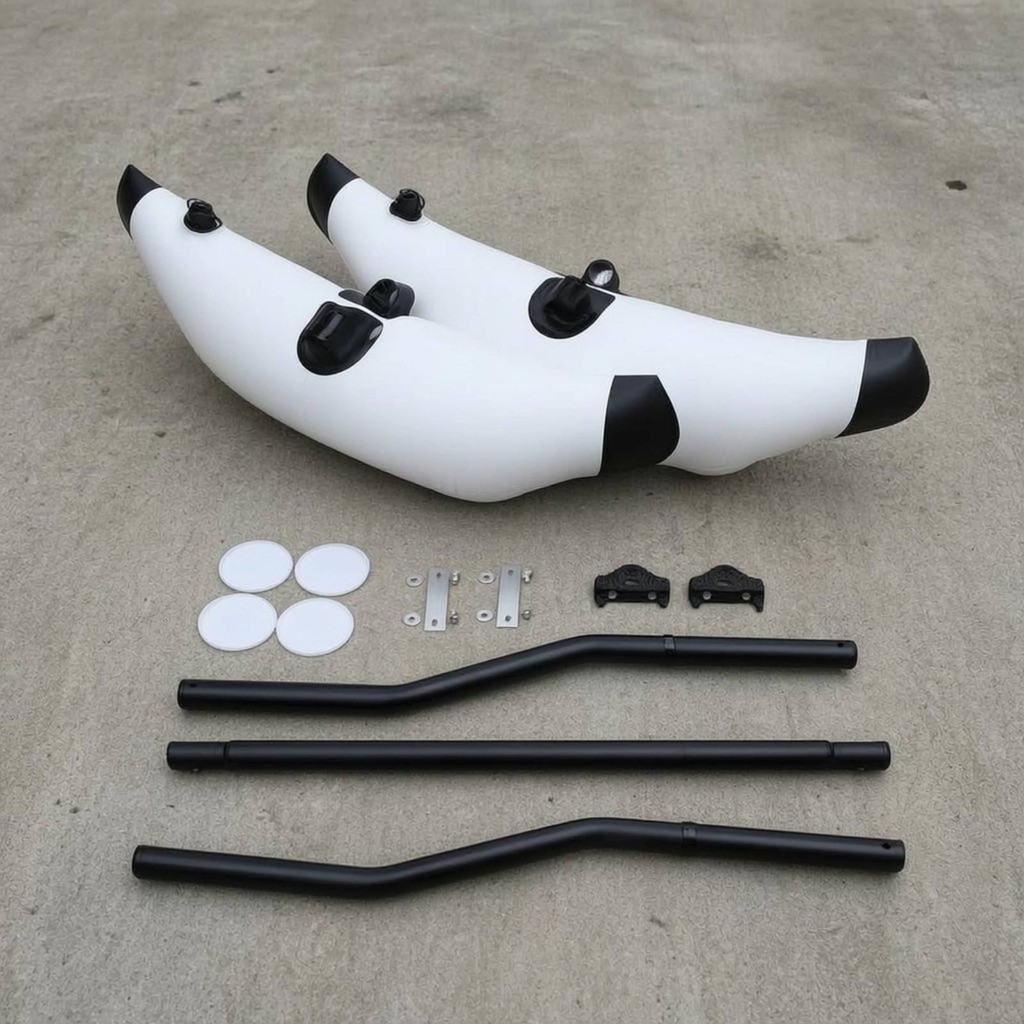 Inflatable Kayak Outrigger ชุดตาข่ายวัสดุ Kayak Stabilizer Outrigger Paddling Craft Stabilizer ชุดติ