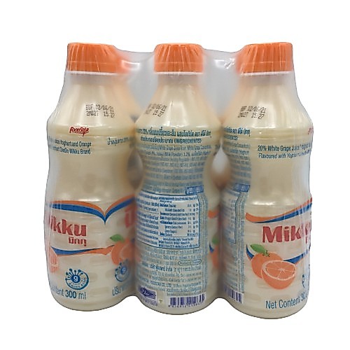 มิกกุ น้ำองุ่นขาว20% กลิ่นนมเปรี้ยวและส้ม ผสมโยเกิร์ต ตราดีโด้ มิกกุ  300มล. X 6ขวด
