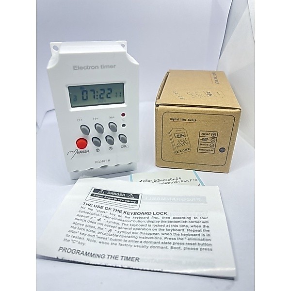 Digital Timer KG316T-II นาฬิกาตั้งเวลาดิจิตอล 16 โปรแกรม 220V 25A