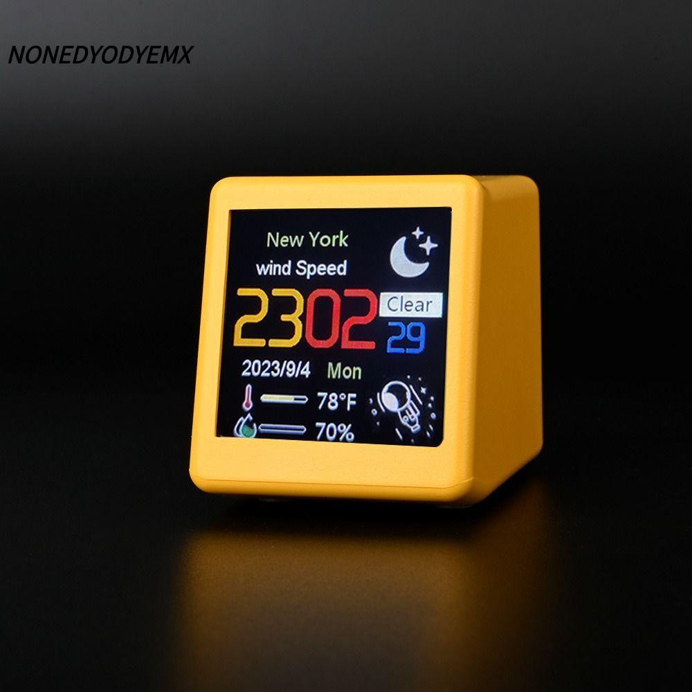 NONGYODYEMX สถานีพยากรณ์อากาศ, อัลบั้ม Lectronic พร้อม Full Screen Gif Animation สมาร์ท 4.5x4x3 ซม., Creative Multifunctional WiFi USB ชาร์จมินินาฬิกาตั้งโต๊ะบ้าน