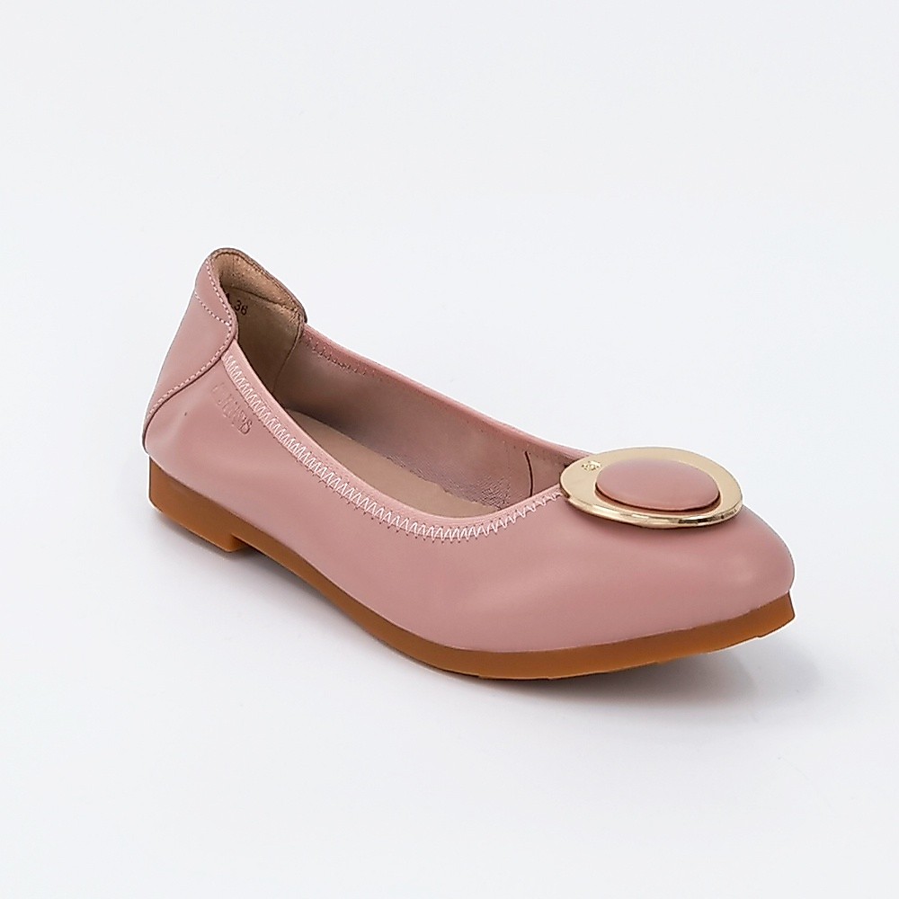 ST.JAMES รองเท้าหนังแท้ รองเท้าทำงาน ส้น 1.5 CM. รุ่น LYLA สีชมพู l รองเท้าคัทชูผู้หญิง