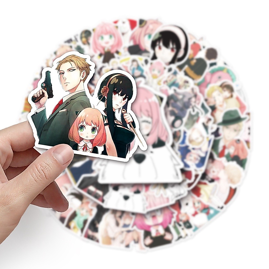 💥พร้อมส่ง💥New SPY×FAMILY sticker สติกเกอร์ กันน้ำรูปแบบที่แตกต่างกัน Shonen Jump JAPAN 50 ชิ้น