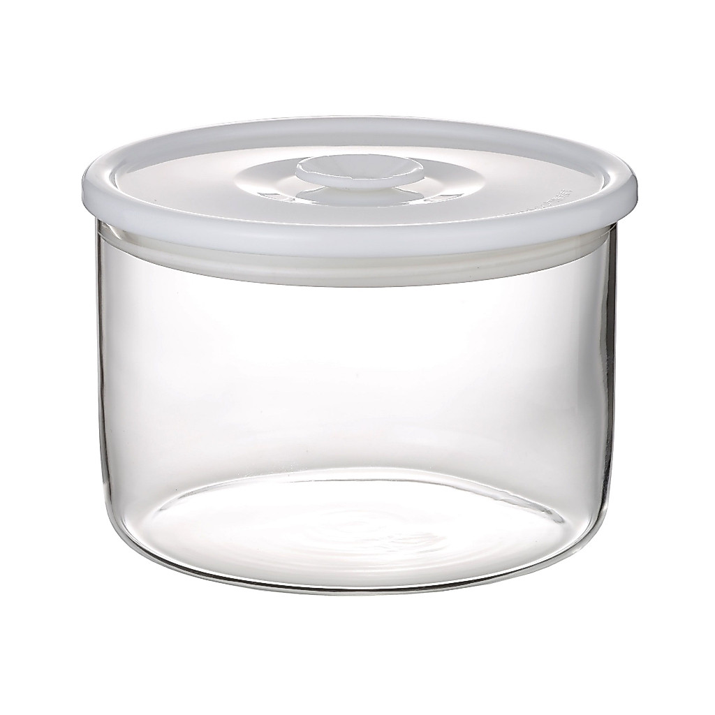 iwaki ขวดโหลแก้ว ฝาสีขาวสูญญากาศ แบรนด์ญี่ปุ่น แก้วใสและเบามาก มีส่งฟรี (ใส่ไมโครเวฟได้พร้อมฝา)