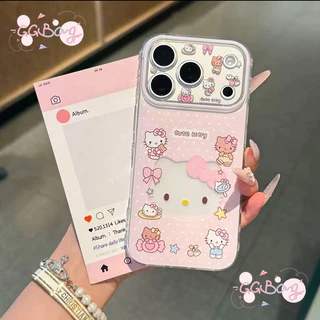 เคสไอโฟน17 เข้ากันได้กับ IPhone 16 7 8 15 Plus XR X Air 11 17 12 15 13 16 14 Proเคสหัวใจฟอง กระต่าย พร้อมขาตั้ง สไตล์ฮิต