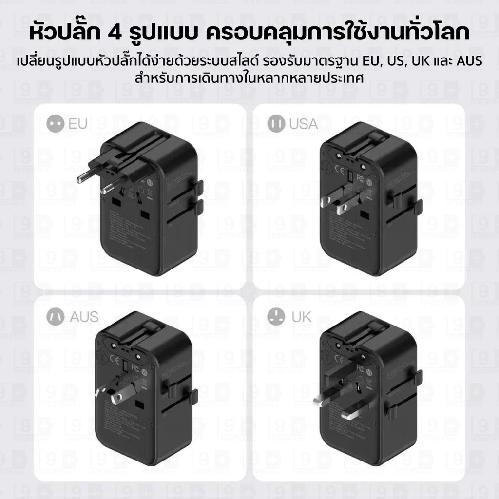 [ส่งไว] Orsen by Eloop C18 C48 หัวแปลงปลั๊กไฟ 25W 45W Universal Travel Adapter ชาร์จเร็ว Type C ปลั๊กแปลงต่างประเทศ thumbnail 10