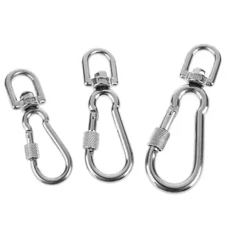 Beartwok7] สแตนเลสตะขอ Snap Swivel Loing สายจูงสุนัข Bule Qui Release Bule Carabiner คลิปสําหรับสุนัขเดิน Camping ใหม่