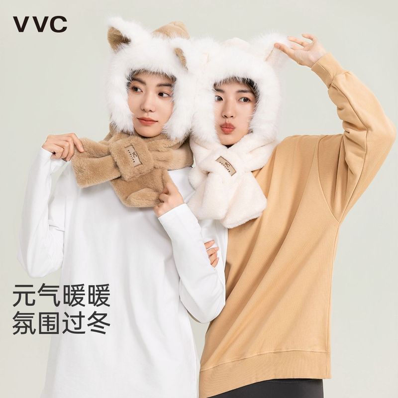 [VVC] Edelweiss หมวกอบอุ่นผู้หญิงฤดูใบไม้ผลิฤดูใบไม้ร่วงฤดูหนาวผ้าพันคอผ้าพันคอหมวกชิ้นเดียวหมวกผู้ห