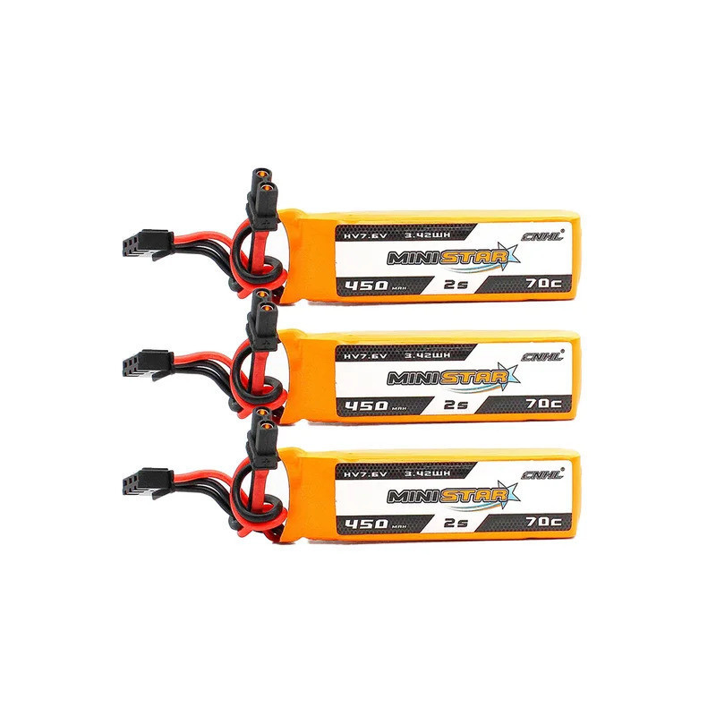 CNHL LiHV MiniStar HV 450mAh 7.6V 2S 70C Lipo แบตเตอรี่ XT30U 3PCS 6PCS