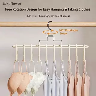 Takaflower ประหยัดพื้นที่ Multi Hook Hanger 360 องศาหมุนลื่น Ra สําหรับ Bras Camisoles ผ้าพันคอเข็มขัดตู้เสื้อผ้าใหม่