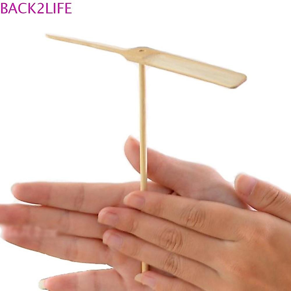 BACK2LIFE Bamboo Dragonfly Funny Flying Disk Nostalgic ของเล่นเด็กเกม Fly ใบพัดบินแบบดั้งเดิม