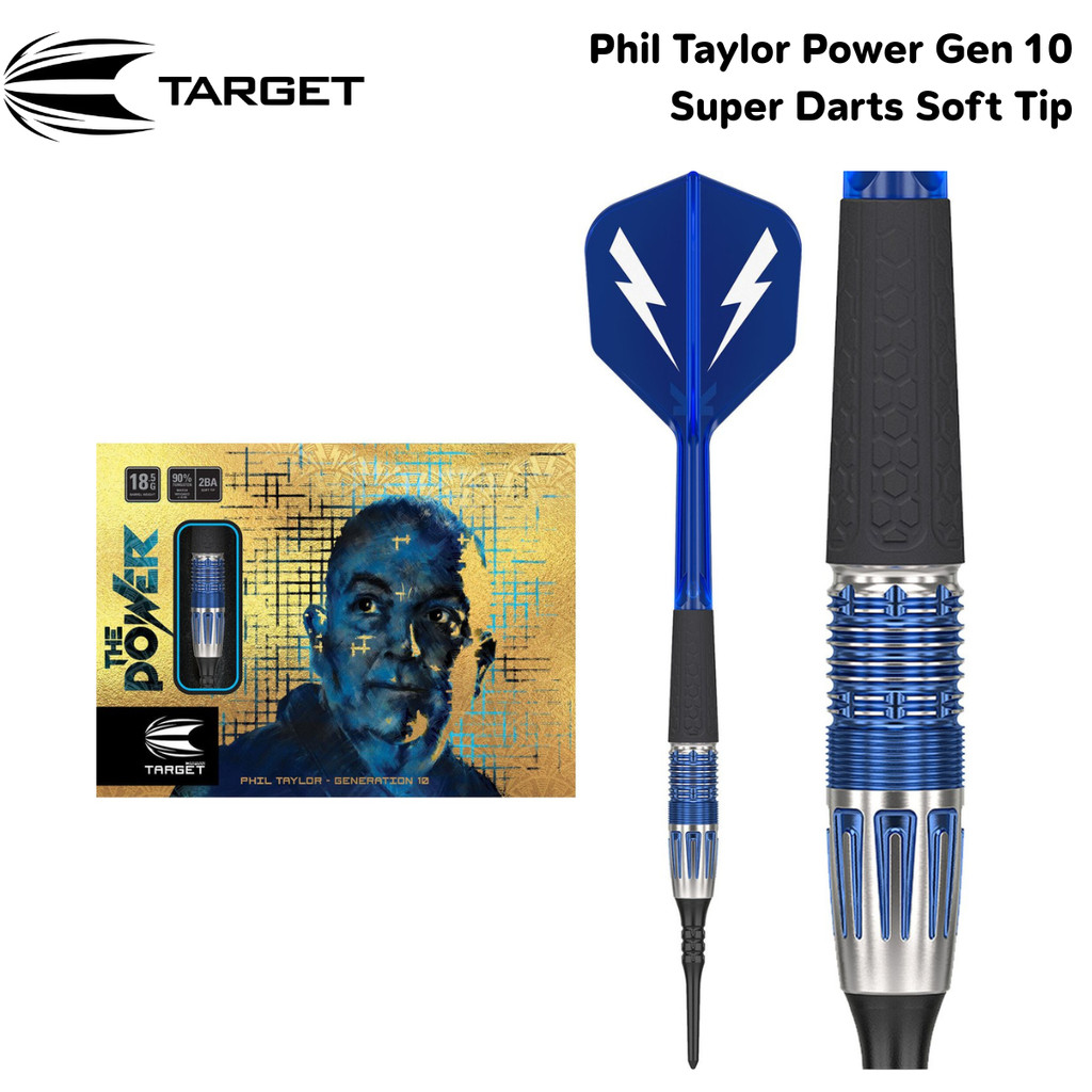 ลูกดอกปาเป้า TARGET Phil Taylor Power Gen 10 Super Darts Soft Darts 22g
