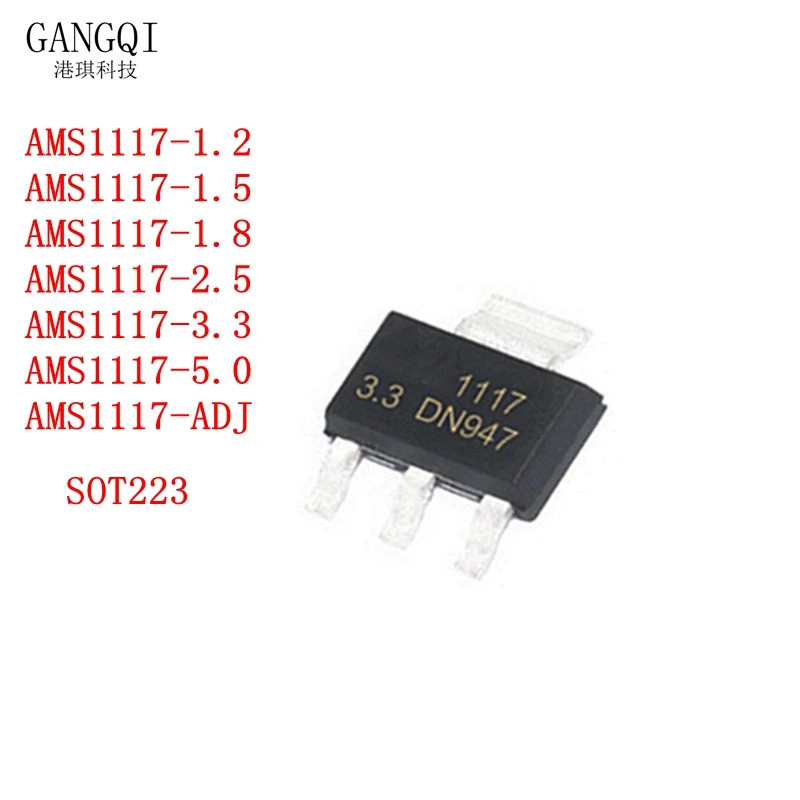 20PCS AMS1117series AMS1117-1.2 AMS1117-1.5 AMS1117-1.8 AMS1117-2.5 AMS1117-3.3 AMS1117-5.0 AMS1117-