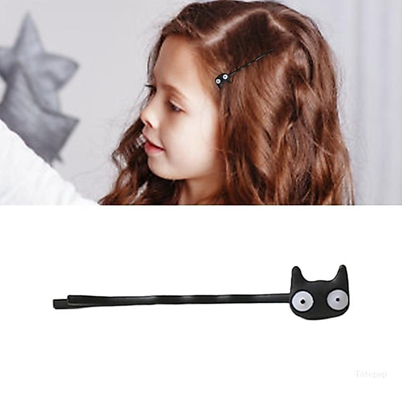 Top Black Cats Hair Pin สําหรับเด็กผู้หญิงและเด็กผม Shaping ด้านข้าง Pin เครื่องมือจัดแต่งทรงผมคลิปผมน่ารักผมตกแต่ง