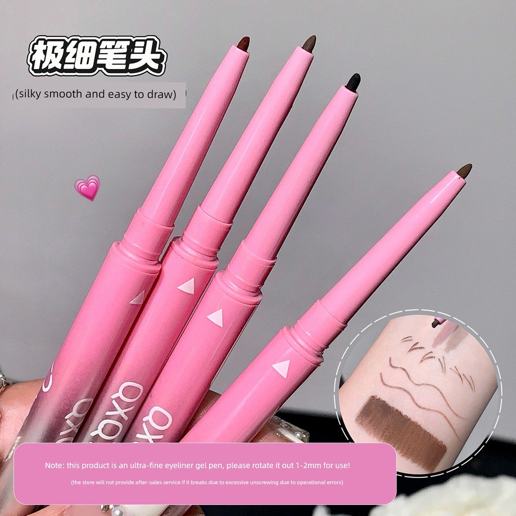 eyeliner อายไลเนอร์ Qi Blood Eye Makeup~Double-Ended Eyeliner Gel Pen Ultra-Fine Folding Eyeliner Br