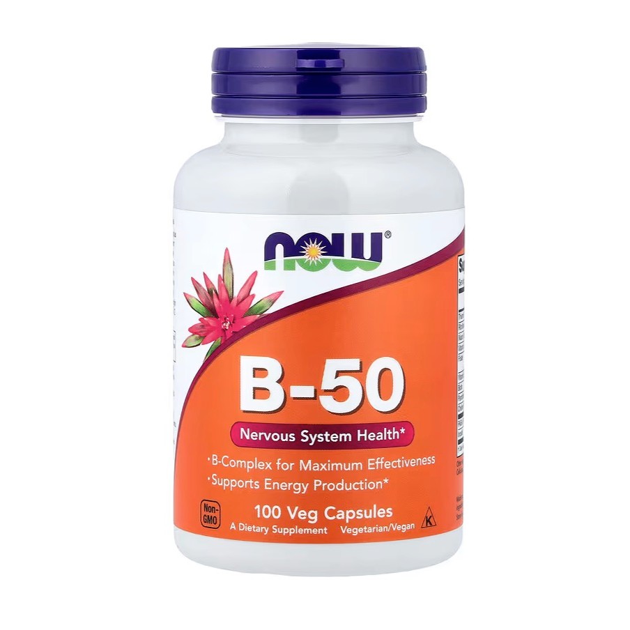 [ วิตามินบีรวม ] NOW Foods, B-50 x 100 Veg Capsules (B50)(Bcomplex)