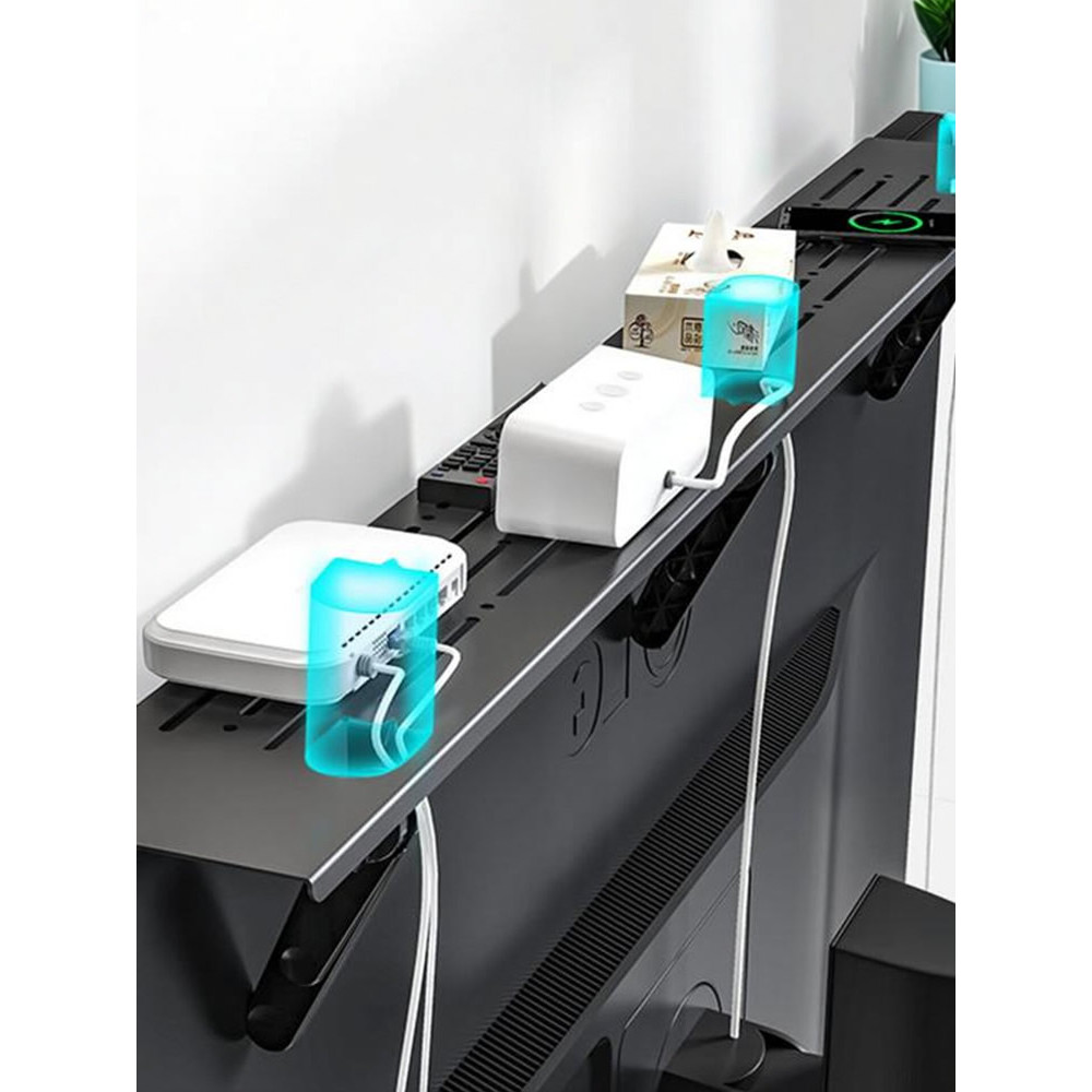 Beishi TV Top Box Rack Display Storage Rack Router การเจาะ-ฟรีแขวน Organizer Rack