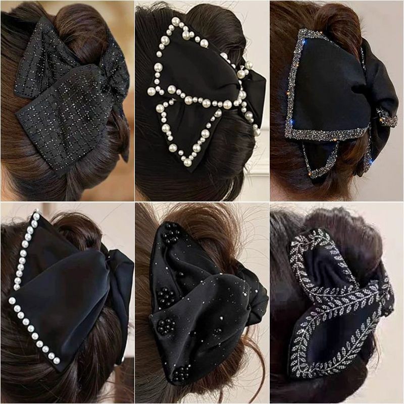 คลิปผมข้าวสาลีหูตาข่าย เพียร์ล�ー�ก พร้อมคลิปด้านหลัง สร้อยคอมาวยอดนิยม