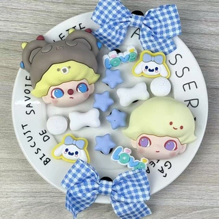 Pop Mart dimoo Hole Accessories อุปกรณ์ diy ตุ๊กตาน่ารักรองเท้าหัวเข็มขัดตกแต่งที่ถอดออกได้รองเท้าการ์ตูนดอกไม้หัวเข็มขัดสามมิติ