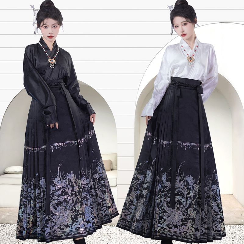 Han Xiyao Phoenix Yu Fei Luodian ใหม่สไตล์จีนกระโปรงหน้าม้าชุดทุกวัน Ming Made Hanfu หญิงประเทศ #Rea