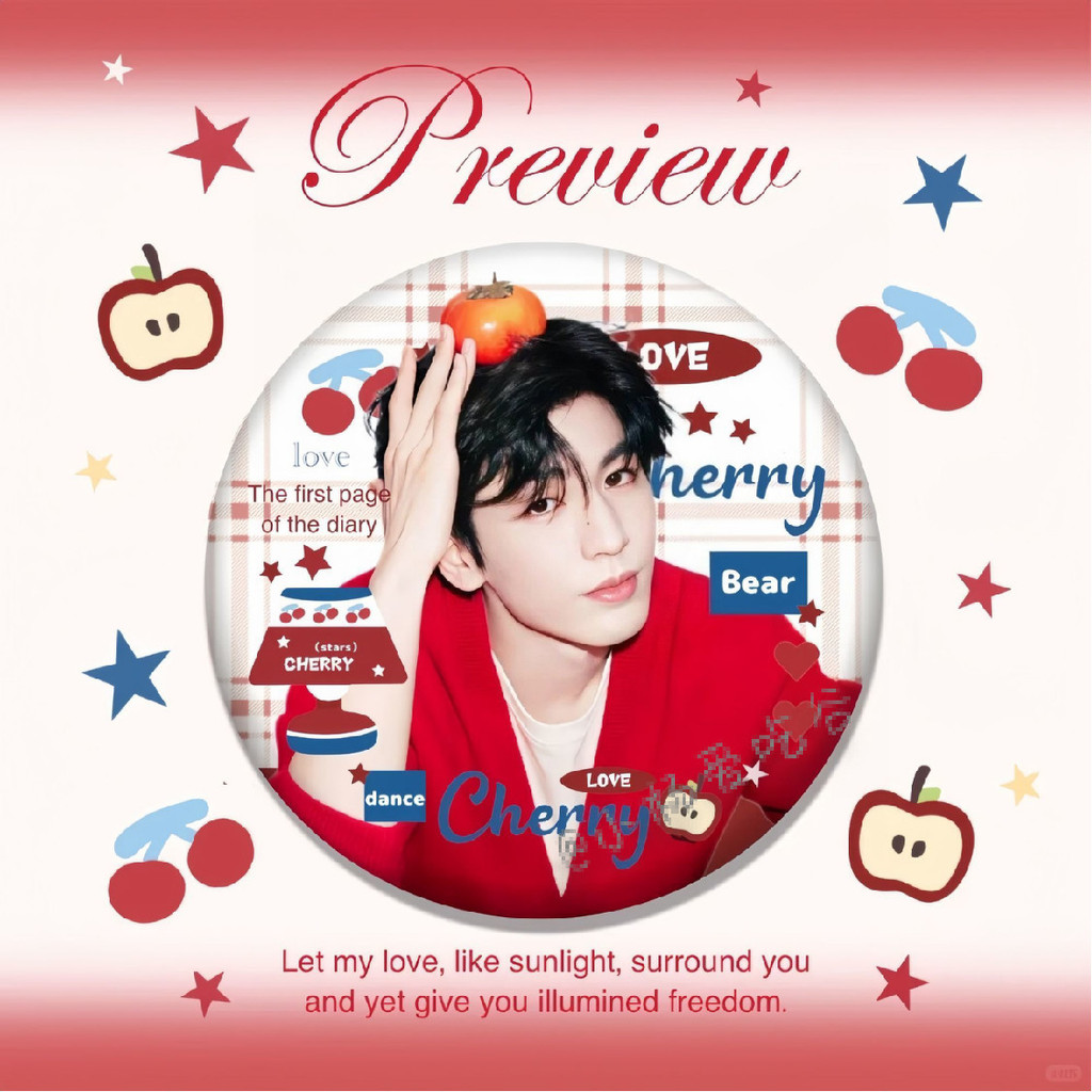 Zhang Linghe สินค้า High-Value Bar Chi Badge กระเป๋านักเรียนจี้ Tinplate เข็มกลัดน่ารักแฟนของขวัญเพื