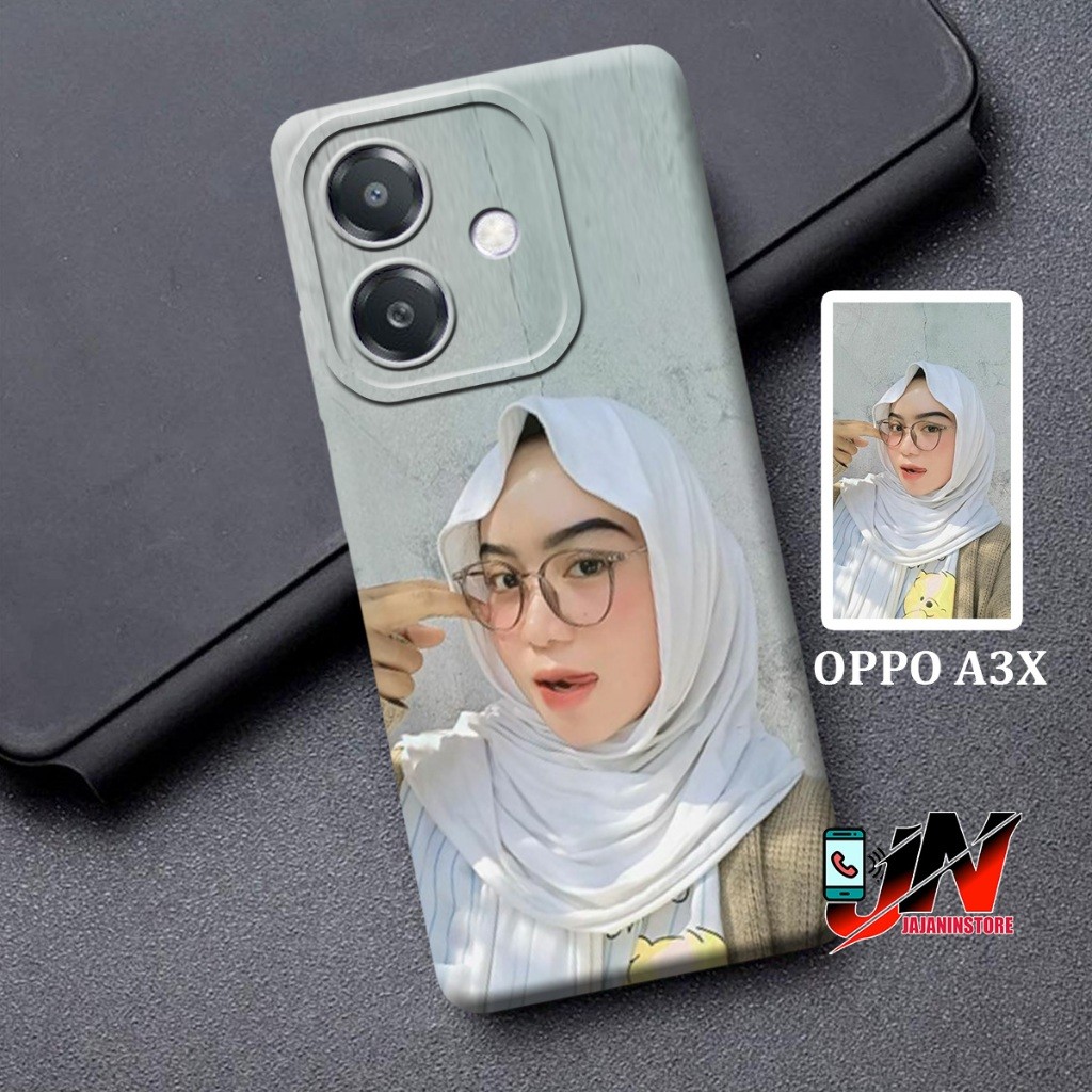 ภาพที่กําหนดเอง OPPO A3X ฟรีขอภาพภาพของคุณเอง Softcase Macaron ปลอกซิลิโคน Hp Jajangin store