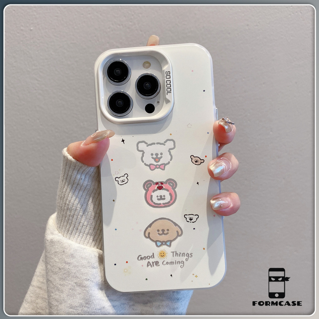 for เคสไอโฟน 13 12 11 iPhone 16 15 14 PRO MAX X XS MAX XR 7/8PLUS สุนัขเส้นที่น่ารักแอปเปิ้ลโทรศัพท์ จัดส่งจากประเทศไทย