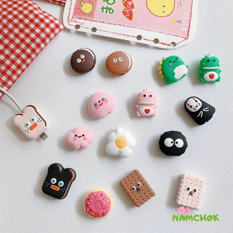 【NK】ฝาครอบป้องกันสายเคเบิลข้อมูลการ์ตูนมอนสเตอร์ตัวน้อยปลอกซิลิโคนตัวจัดระเบียบสายไฟซิลิโคนฝาครอบป้องกันสายข้อมูล thumbnail 7