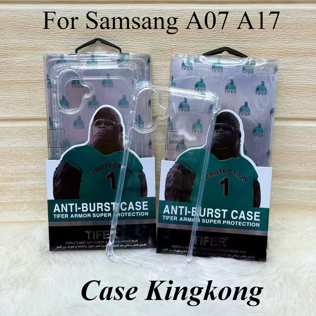 เคสมือถือ เคสKingkong Case For Samsung S26Ultra A07/A17/A55/A80/A55/A56/A36/A26/A16 เคสใส เคสกันกระแทก ขอบนิ่ม-หลังแข็ง