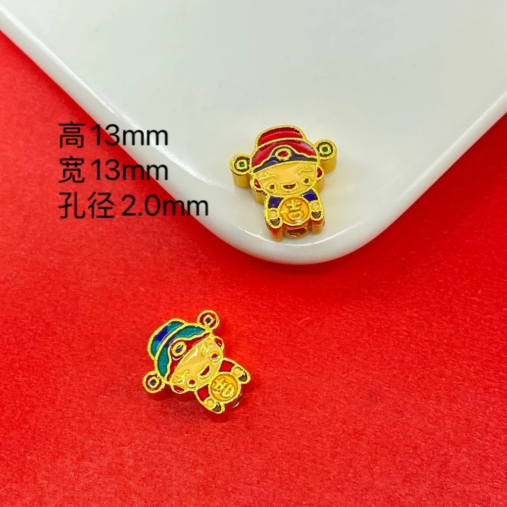 เครื่องประดับเทพเจ้าแห่งความมั่งคั่ง สีคงทน ทำจากทอง มือลูกปัดจี้ thumbnail 7