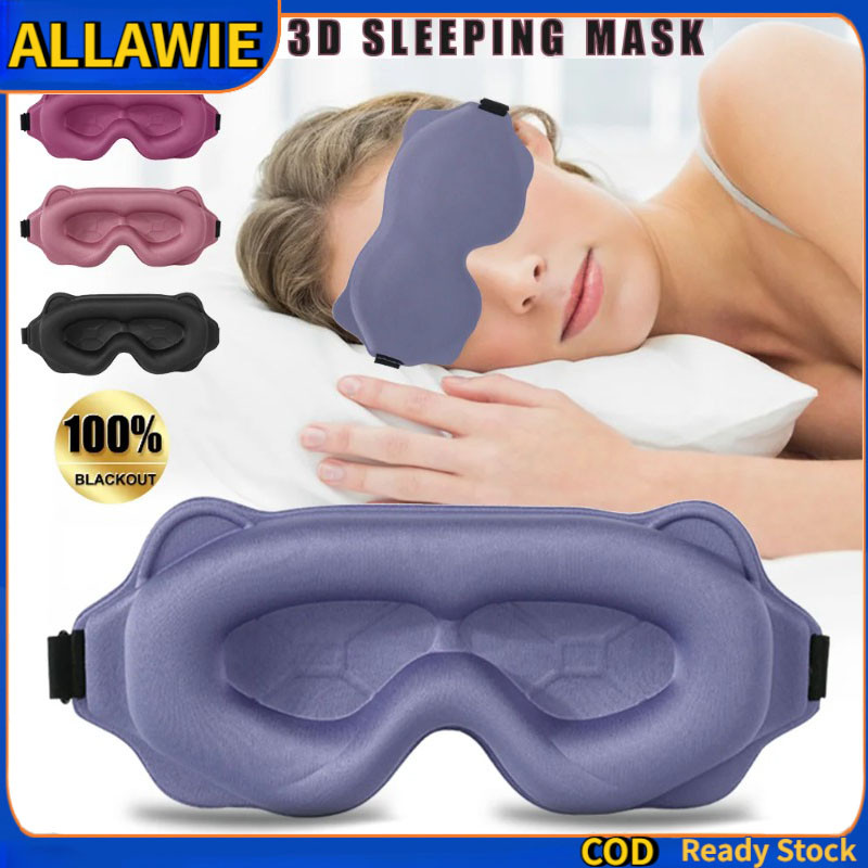 3D Sleep Mask - Sleep Aid Tool Light-Blocking Soft-Touch Mask Sleep Mask Travel Blackout Eye Mask眼罩