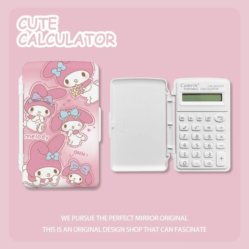 2025新品OHH美乐蒂计算器迷你小型便携计算机高颜值学生简约小号翻盖式20250904