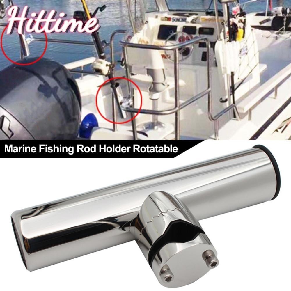 HITTIME แท่งตกปลาทะเล 1PCS ก้านเหล็กสแตนเลส 316 แบบหมุนได้ สำหรับเรือยอชท์และเรือ R1W5