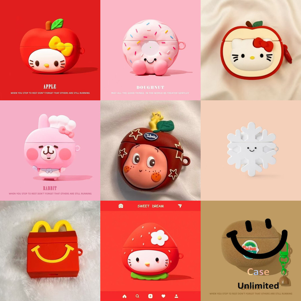 สําหรับ HOCO EW84 EW74 เคส Case เคสหูฟังบุคลิกภาพ apple girl donut kiwi รูปแบบ