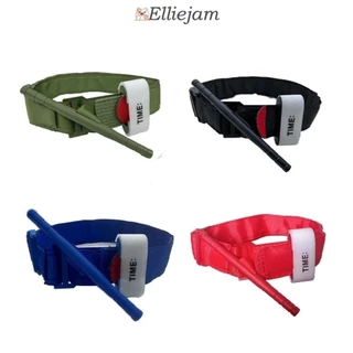 ELLIEJAM อุปกรณ์กลางแจ้ง สายรัดหยุดเลือดสีสันสวยงามสำหรับอุปกรณ์พยาบาลฉุกเฉิน