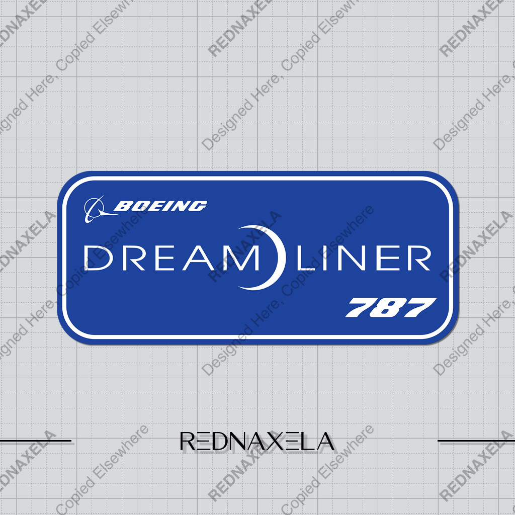 โบอิ้ง 787 ดรีมไลเนอร์ สติกเกอร์ไวนิลกลางแจ้งกันน้ํากระเป๋าเดินทางสติกเกอร์