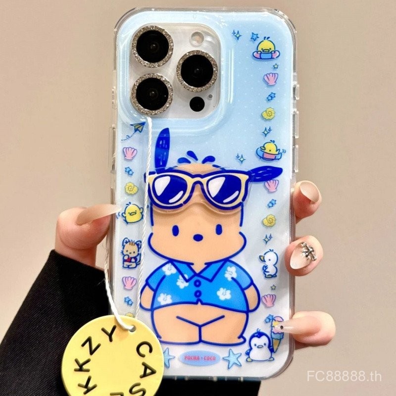 เคสโทรศัพท์ เหมาะสําหรับ iPhone แว่นกันแดดลายจุดเกาหลีน่ารัก Pacha Dog 17/16/15promax/14 สไตล์ใหม่ 1