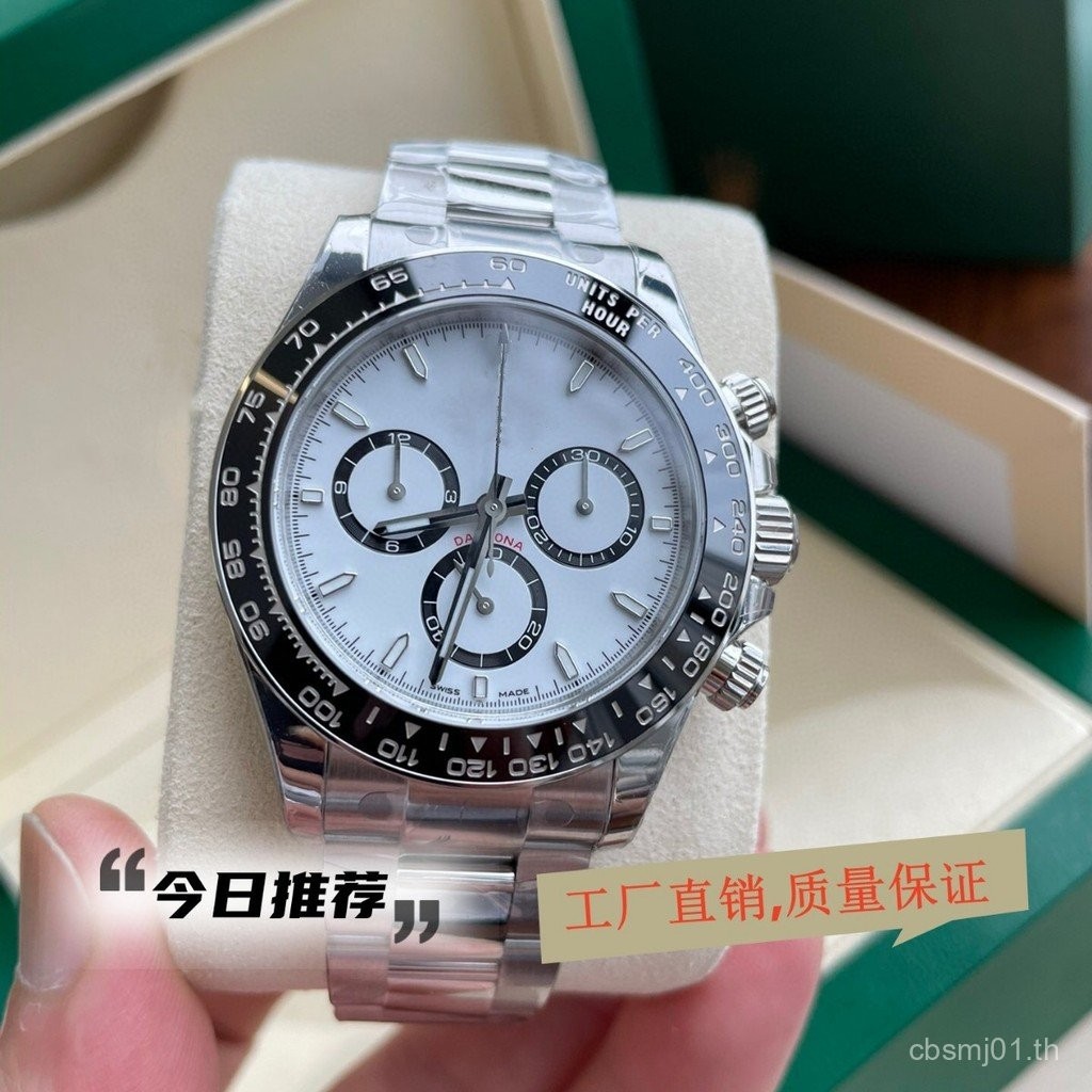 Cross-Border Dayton Panda Di นาฬิกาผู้ชายสามตาหกมือเหล็กเทป Multi-Function กันน้ํานาฬิกากลไก Chronog