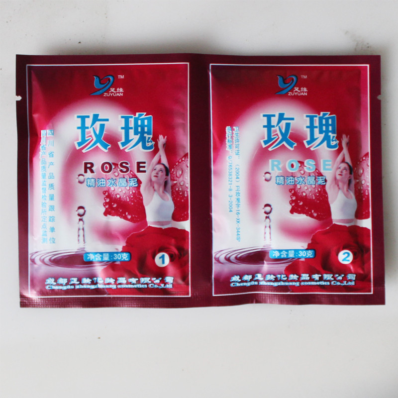 正 แต่งหน้า Rose Crystal Mud Foot Bath Powder Essential Oil Foot Bath Medicine Foot Edge Algae Mud Fo