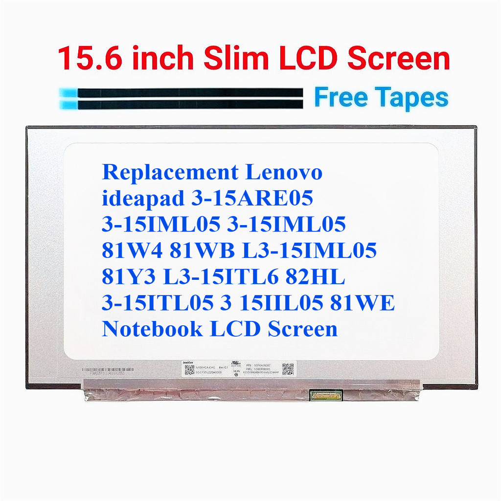 เปลี่ยน Lenovo ideapad 3-15ARE05 3-15IML05 3-15IML05 81W4 81WB L3-15IML05 81Y3 L3-15ITL6 82HL 3 15II