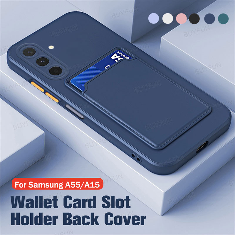 Card Slot Back Case Camera Protection Soft Cover For Samsung Galaxy A55 A35 A25 A15 A05 a05s A55 35 