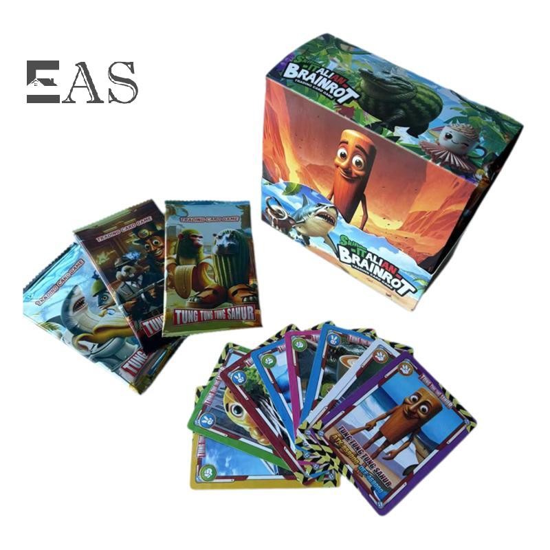 [EA] 1 กล่องอิตาเลี่ยน Brainrot Tungtung Sahur Trralero Tralala คอลเลกชันการ์ดเด็กการ์ดเกมของเล่น Tr