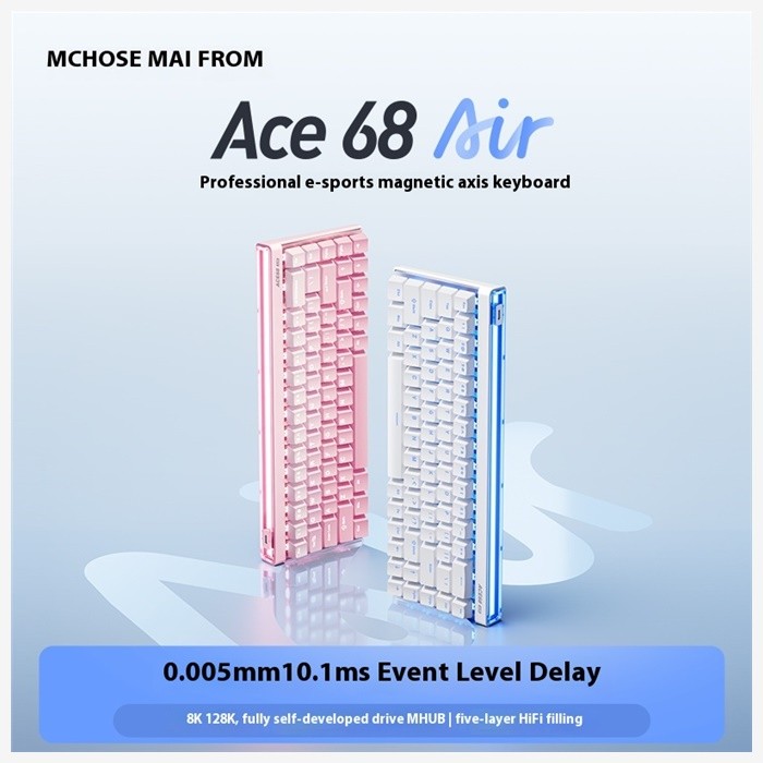 COD Mculies Ace68 Air Keyboard Hall Effect 0.0005mm Fast Trigger 8K Wheel Inquiry Dynamic RGB Magnet