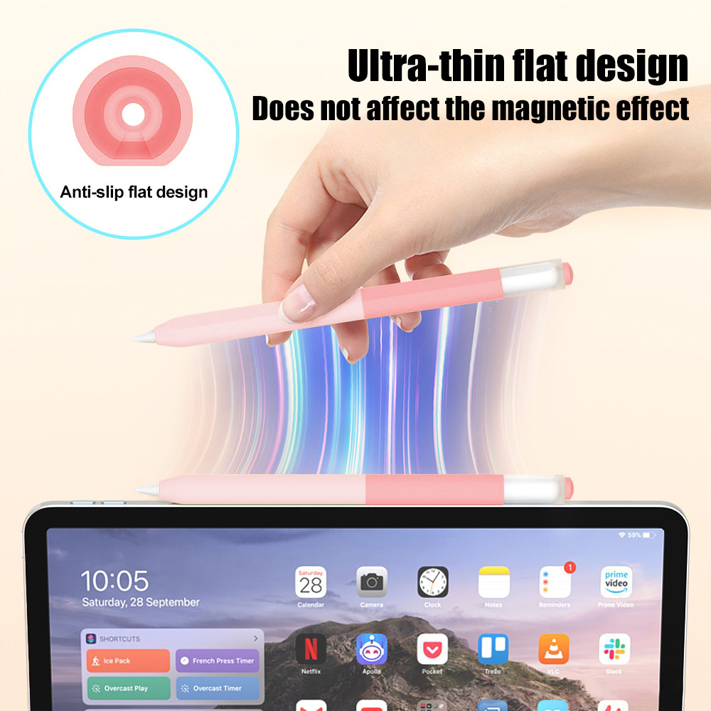 เคสซิลิโคนสำหรับป้องกันดินสอ เคสซิลิโคนแบบเจลลี่สำหรับปากกา Stylus USB-C ของ For iPad เคสป้องกันบางเฉียบและกันลื่น - รูปที่ 6