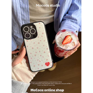 Love Heart เคสโทรศัพท์ดอกไม้ Anti-Fall เคสโทรศัพท์สําหรับ iPhone 16 Promax 15 Promax 11 12 13 14plus 15plus 16e 16plus 16pro 15pro