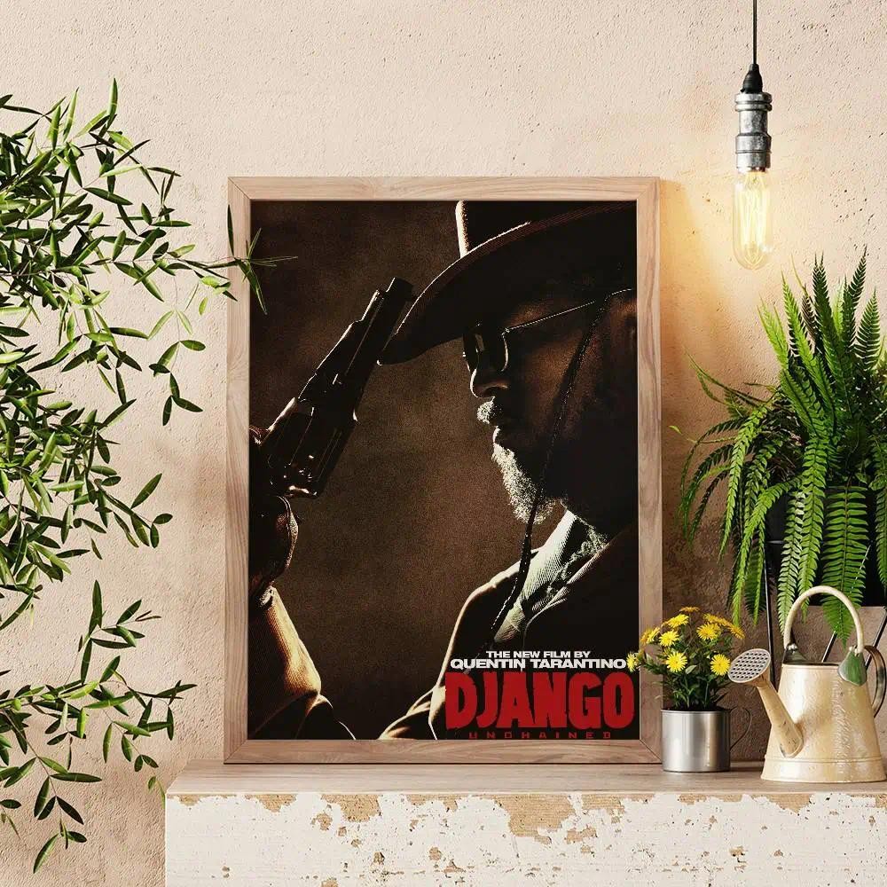 โปสเตอร์ Django Unchained กันน้ำ สติกเกอร์ติดเอง สำหรับตกแต่งบาร์ คาเฟ่ หรือภายในบ้าน