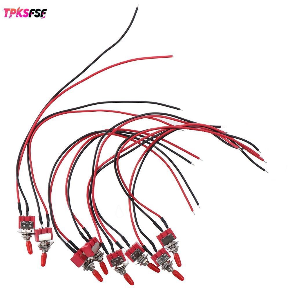 TPKSF 1/8 ชิ้น Miniature Toggle สวิทช์, 2 ตําแหน่ง 2 Pins SPST Mini Toggle สวิทช์, สวิทช์ AC 3A 250V