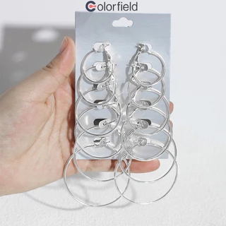 Colorfield ชุดต่างหูสตั๊ดS925 แฟชั่น เข้ากับทุกการแต่งกาย เรียบง่าย ไม่ทําให้แพ้ง่าย สำหรับผู้หญิง-COD💖